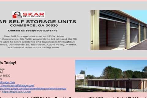 Skar Self Storage Units Commerce, GA 30530