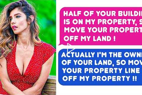 Neighbor CLAIMS Half Of My Building & FORBIDS Me To Build On My Land. I'm The Owner Of His Land ..
