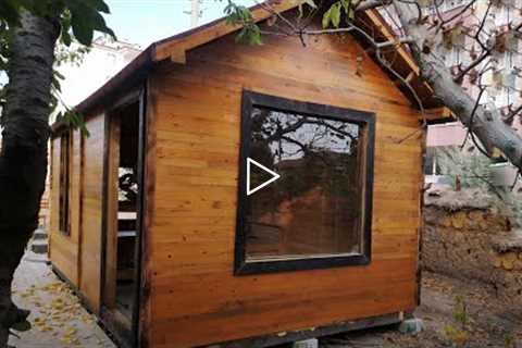 The Wooden Cabin // How to make a wooden house? // Tiny house // Ahşap ev yapımı // Part 1