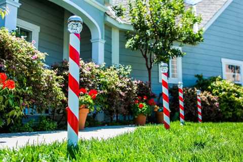 Outdoor Lighted Candy Canes