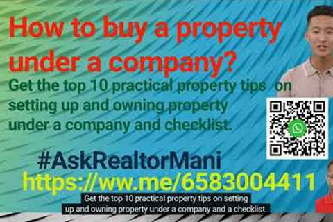 How to buy a property under a company? #AskRealtorMani
