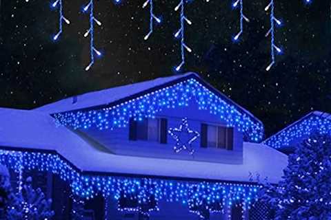 MAOYUE 34 ft 420 LED Christmas Decorations 8 Modes 80 Drops Outdoor Christmas Decorations Icicle..