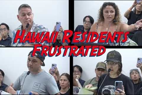 Hawaii Residents voice frustration at the Build Beyond Barriers Working group meeting Aug. 29.
