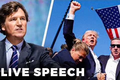 Tucker Responds to Trump Assassination Attempt and JD Vance for VP | Milwaukee, WI Speech