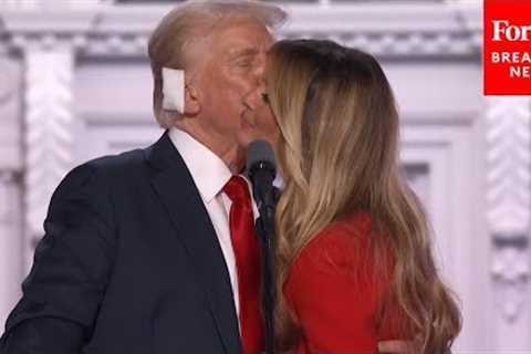 HAPPENING NOW: Trump''s Wife Melania And Family Join Him Onstage At The RNC After He Wraps Up Speech