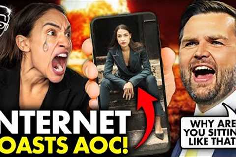 AOC Attacks JD Vance for Manspreading | INSTANT REGRET When Internet ROASTS Her with RECEIPTS🧾